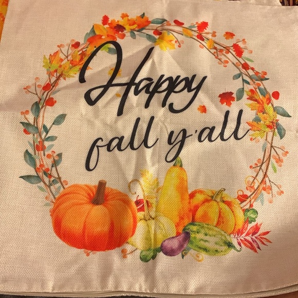 Fall Decorative Pillow “Covers” Set of 3 Fall Decor - Picture 2 of 4